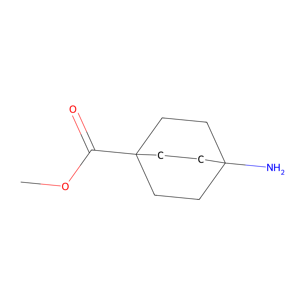 Methyl 4-aminobicyclo(2.2.2)octane-1-carboxylate molecular structure, CAS 135908-33-7