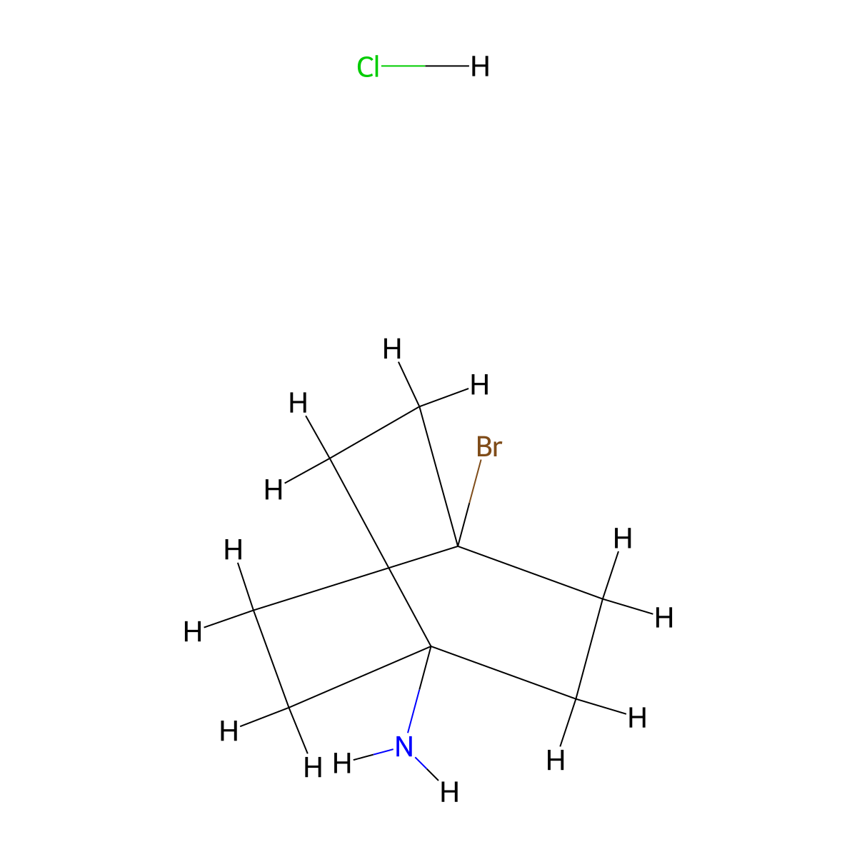 4-Bromobicyclo[2.2.2]octan-1-amine hydrochloride molecular structure, CAS 135908-39-3