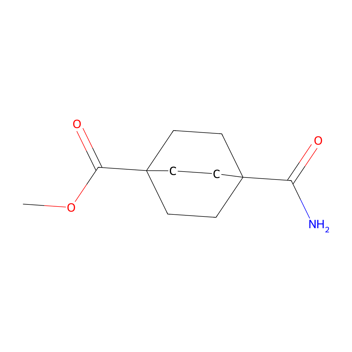 Methyl 4-carbamoylbicyclo[2.2.2]octane-1-carboxylate molecular structure, CAS 135908-42-8