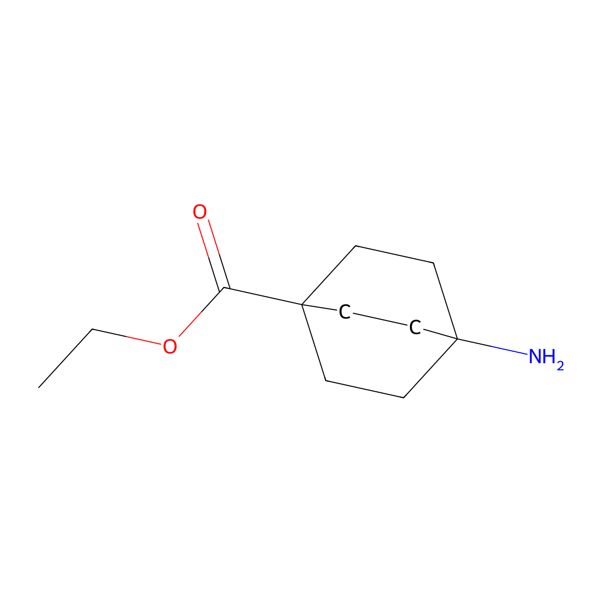 Ethyl 4-aminobicyclo[2.2.2]octane-1-carboxylate molecular structure, CAS 135908-45-1