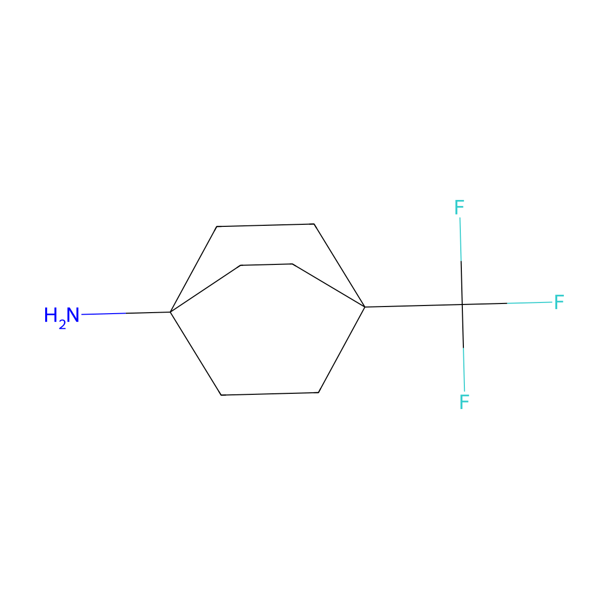 4-(Trifluoromethyl)bicyclo[2.2.2]octan-1-amine molecular structure, CAS 135908-49-5