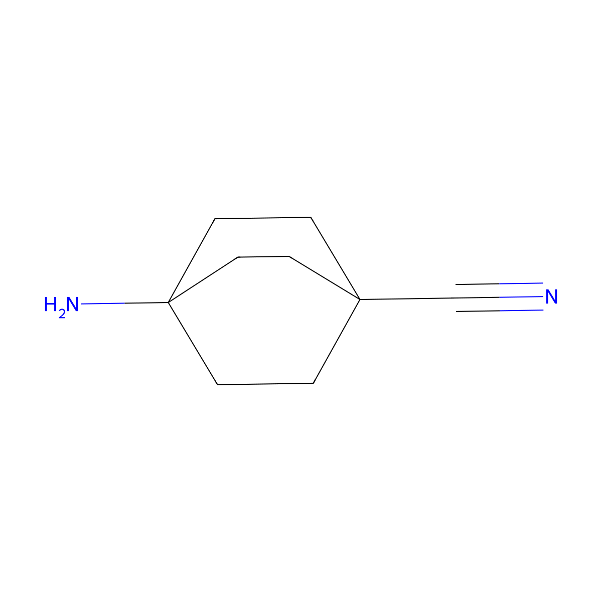 4-Aminobicyclo[2.2.2]octane-1-carbonitrile molecular structure, CAS 135908-50-8