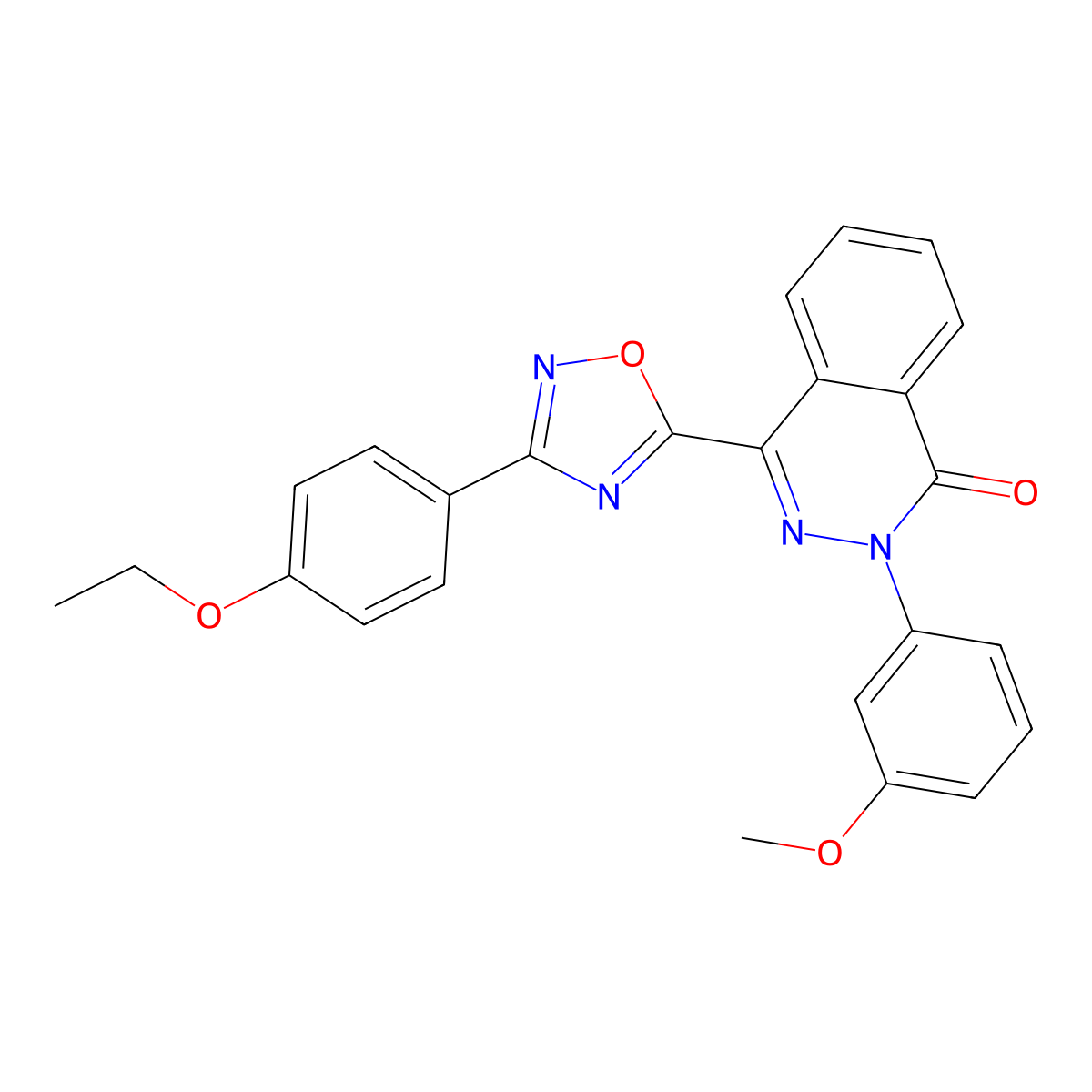 4-(3-(4-ethoxyphenyl)-1,2,4-oxadiazol-5-yl)-2-(3-methoxyphenyl)phthalazin-1(2H)-one molecular structure, CAS 1359109-46-8