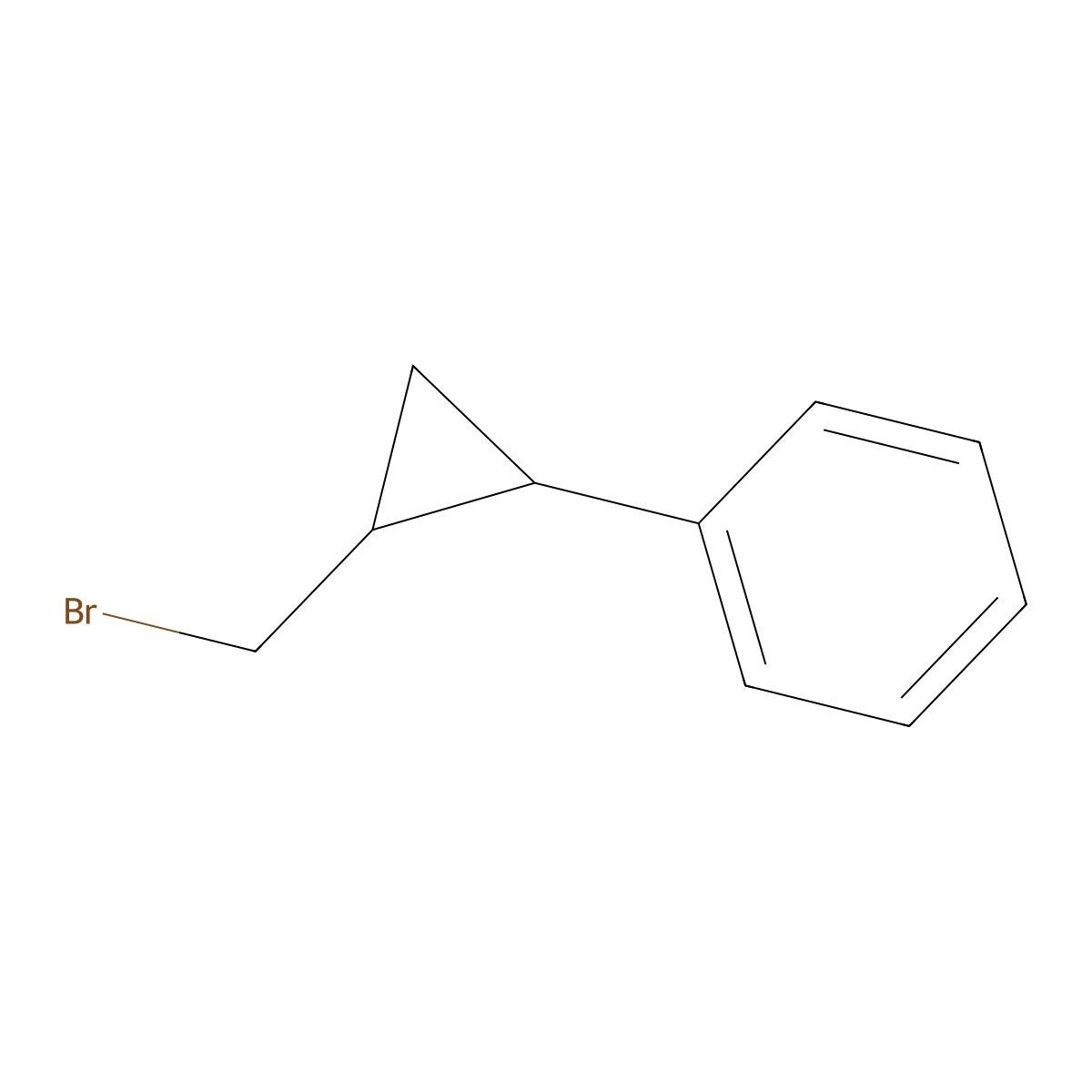 rac-((1R,2R)-2-(bromomethyl)cyclopropyl)benzene molecular structure, CAS 135911-95-4