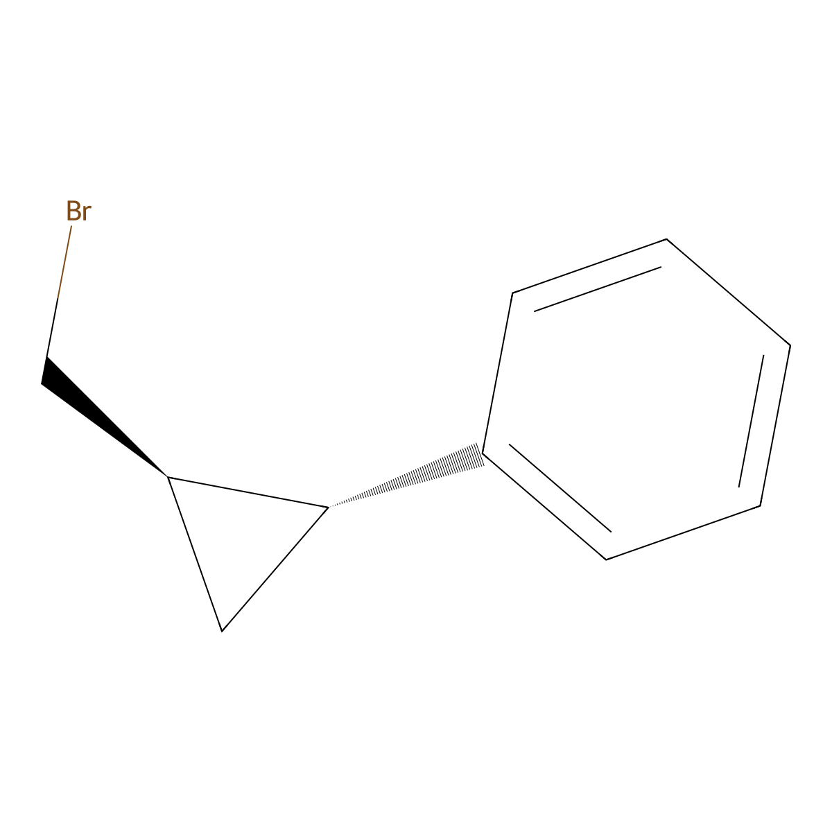 rac-((1R,2R)-2-(bromomethyl)cyclopropyl)benzene molecular structure, CAS 135911-95-4