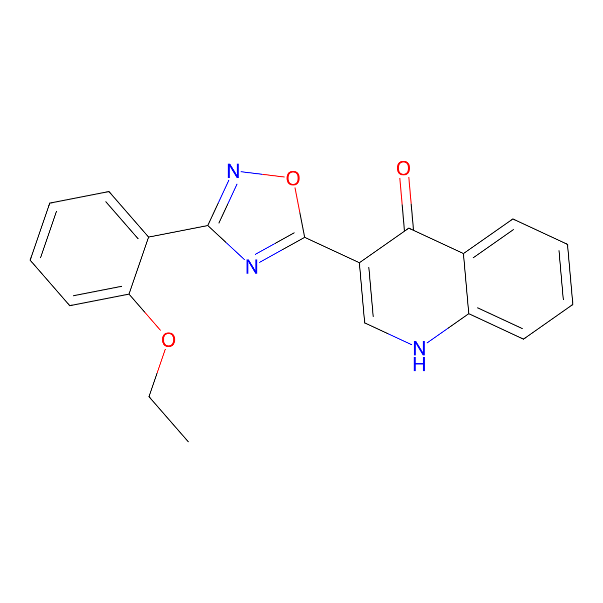 3-(3-(2-ethoxyphenyl)-1,2,4-oxadiazol-5-yl)quinolin-4(1H)-one molecular structure, CAS 1359132-91-4
