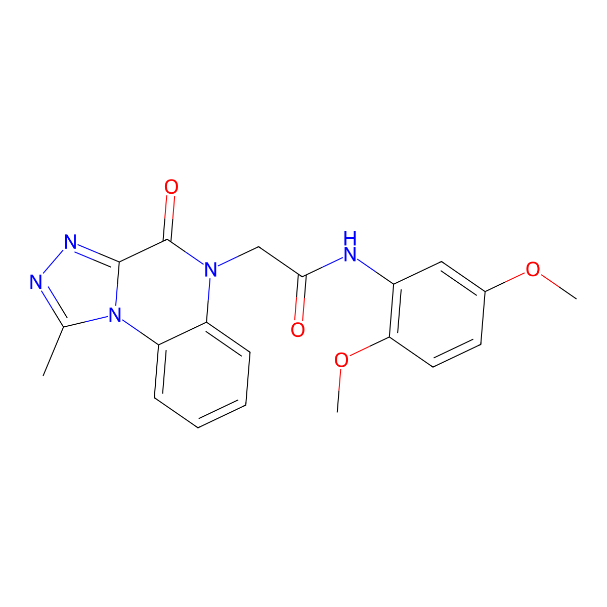 N-(2,5-dimethoxyphenyl)-2-(1-methyl-4-oxo-[1,2,4]triazolo[4,3-a]quinoxalin-5(4H)-yl)acetamide molecular structure, CAS 1359149-59-9