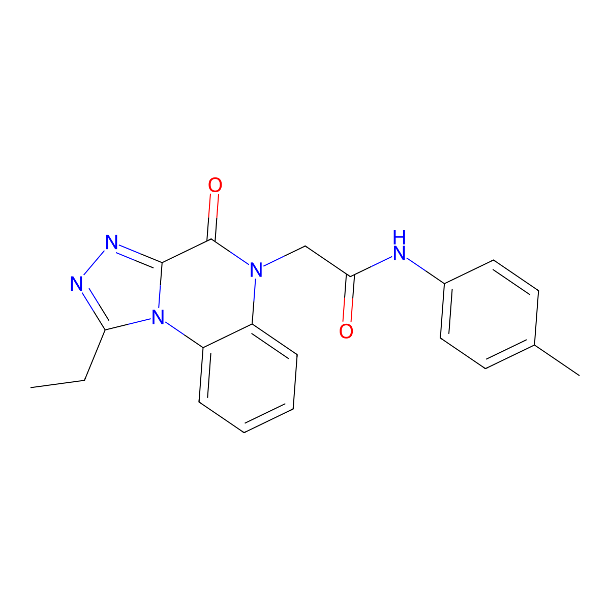 2-(1-ethyl-4-oxo-[1,2,4]triazolo[4,3-a]quinoxalin-5(4H)-yl)-N-(p-tolyl)acetamide molecular structure, CAS 1359149-68-0