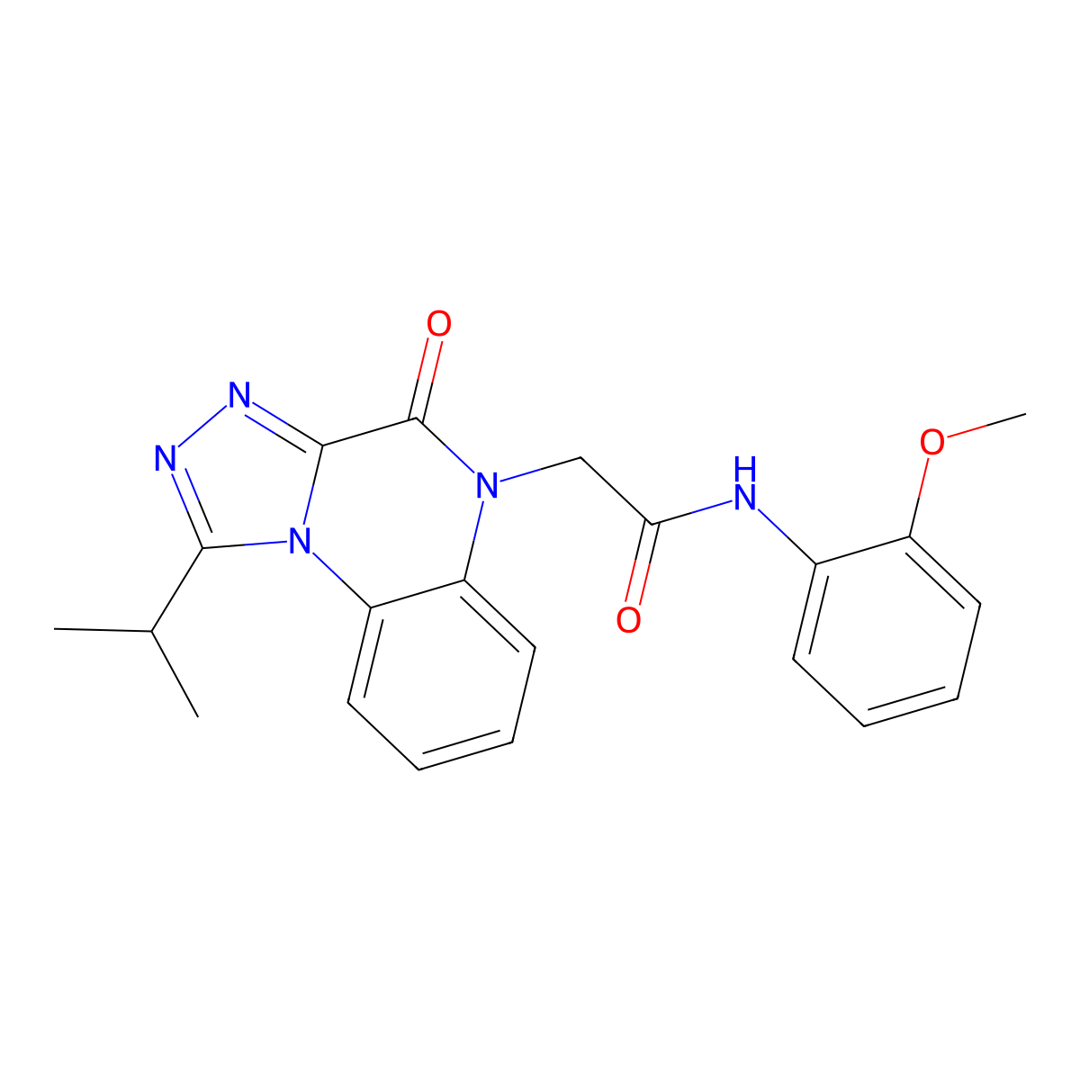 N-(2-methoxyphenyl)-2-[4-oxo-1-(propan-2-yl)-4H,5H-[1,2,4]triazolo[4,3-a]quinoxalin-5-yl]acetamide molecular structure, CAS 1359149-91-9