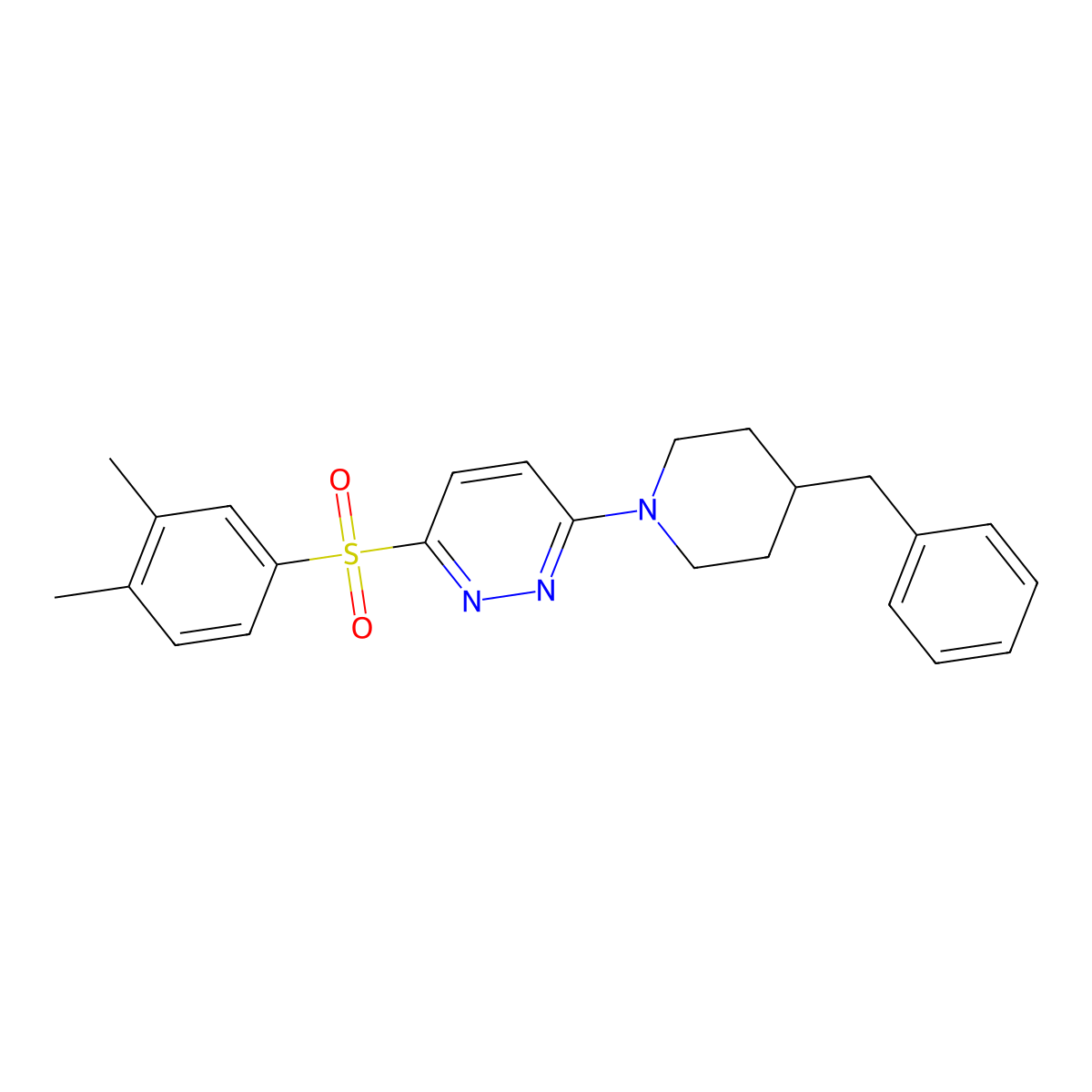 3-(4-Benzylpiperidin-1-YL)-6-(3,4-dimethylbenzenesulfonyl)pyridazine molecular structure, CAS 1359169-69-9