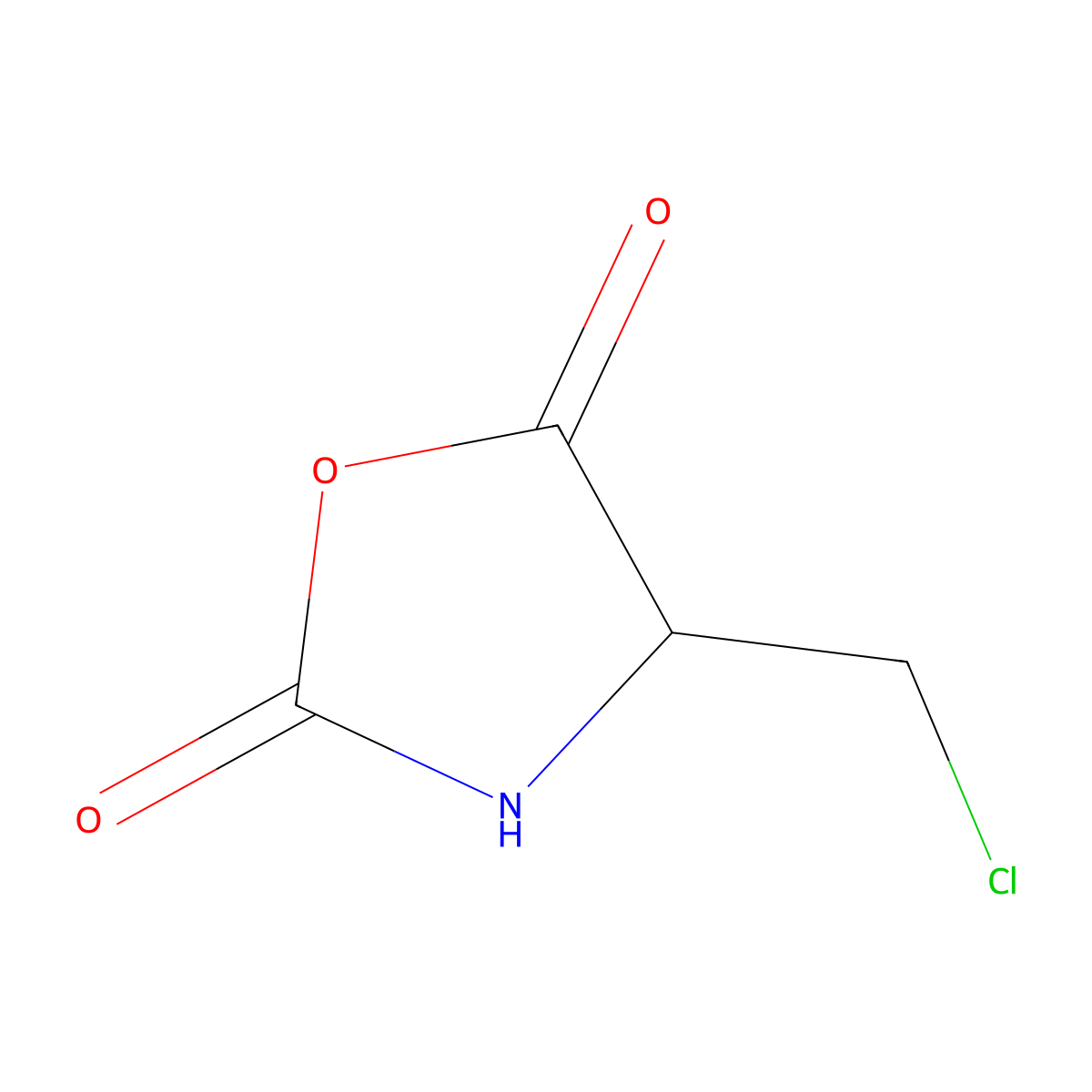 (4R)-4-(chloromethyl)-1,3-oxazolidine-2,5-dione molecular structure, CAS 135920-56-8