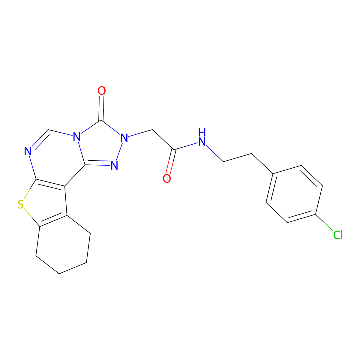 N-[2-(4-chlorophenyl)ethyl]-2-{5-oxo-10-thia-3,4,6,8-tetraazatetracyclo[7.7.0.0^{2,6}.0^{11,16}]hexadeca-1(9),2,7,11(16)-tetraen-4-yl}acetamide molecular structure, CAS 1359201-72-1
