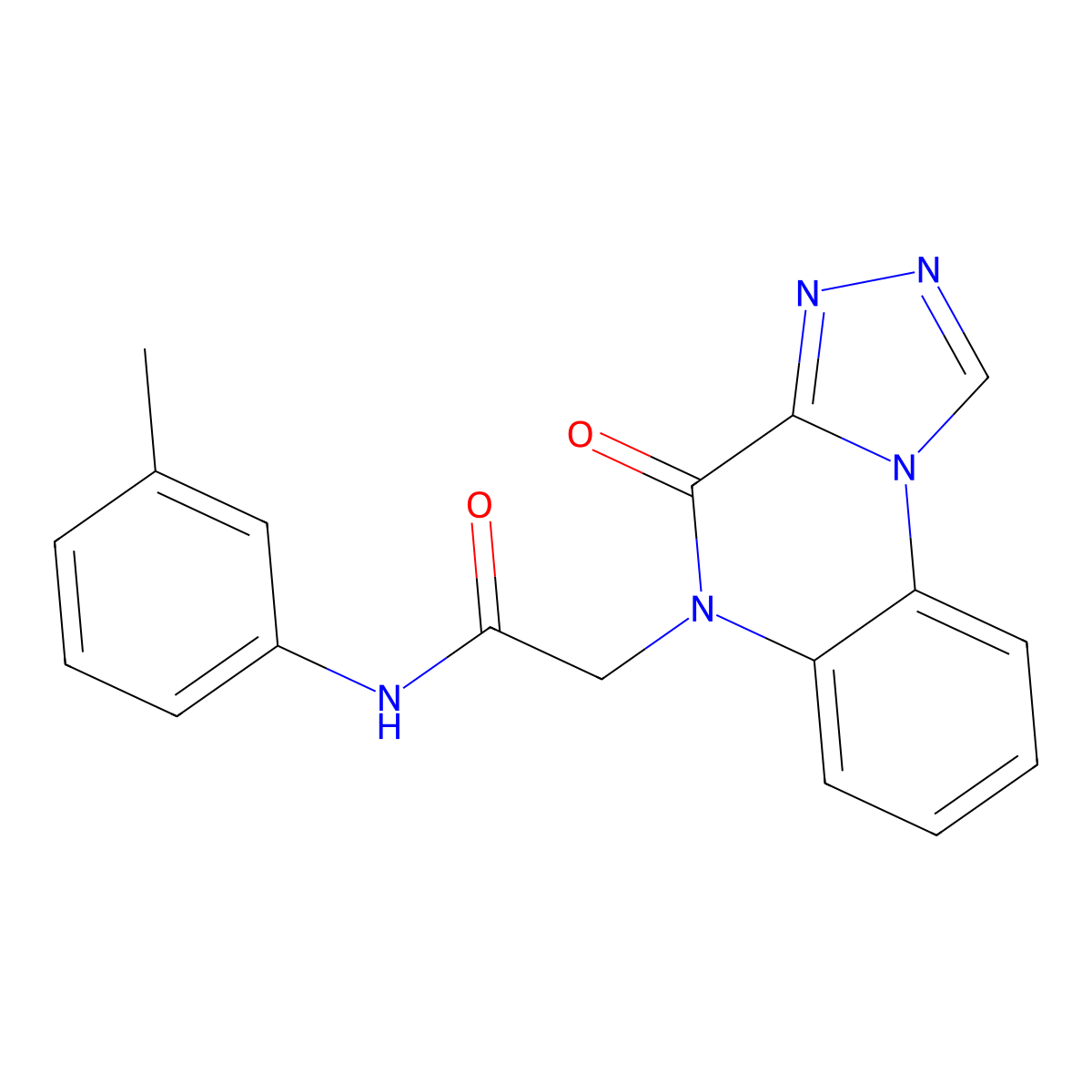 2-(4-oxo-[1,2,4]triazolo[4,3-a]quinoxalin-5(4H)-yl)-N-(m-tolyl)acetamide molecular structure, CAS 1359204-79-7