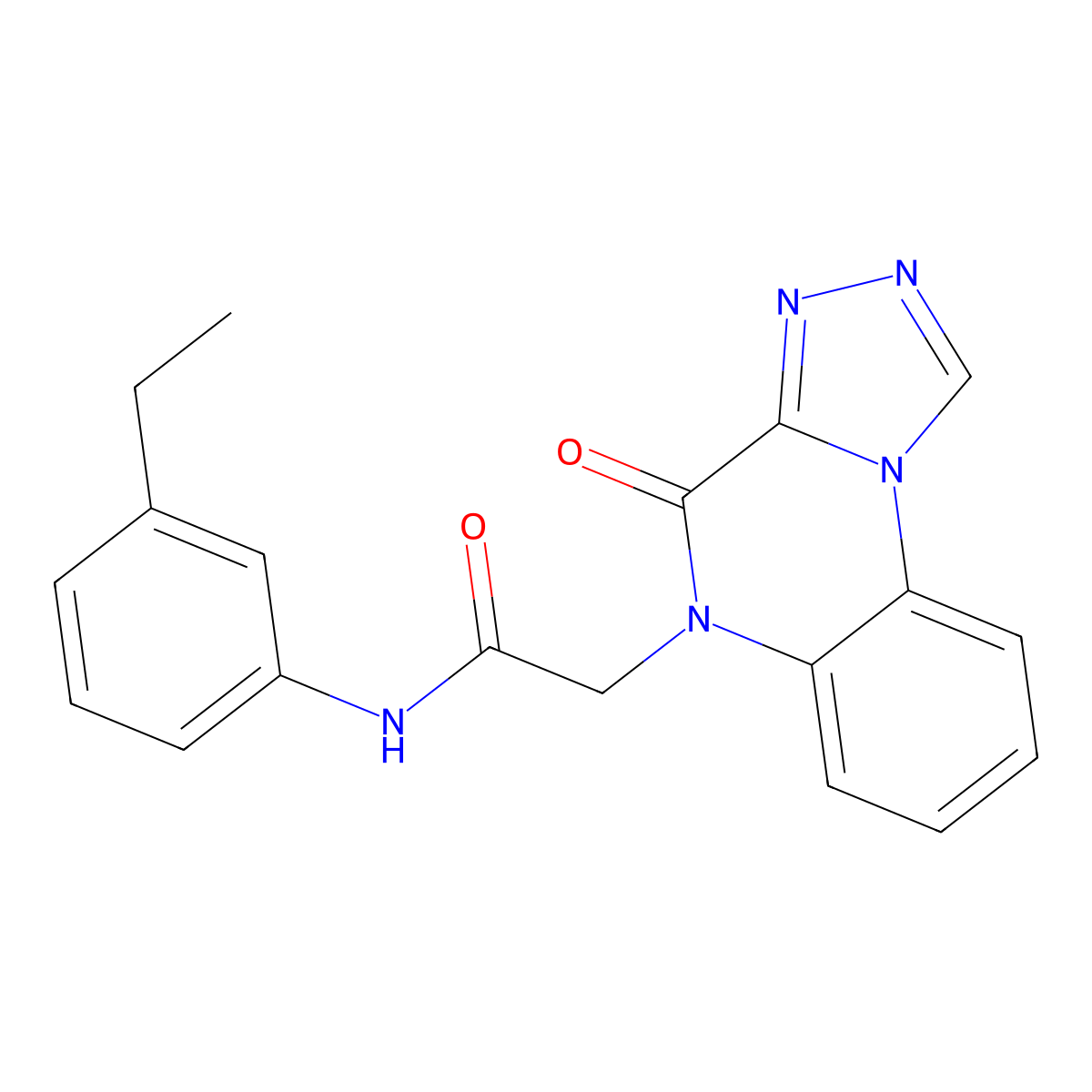 N-(3-ethylphenyl)-2-{4-oxo-4H,5H-[1,2,4]triazolo[4,3-a]quinoxalin-5-yl}acetamide molecular structure, CAS 1359204-86-6