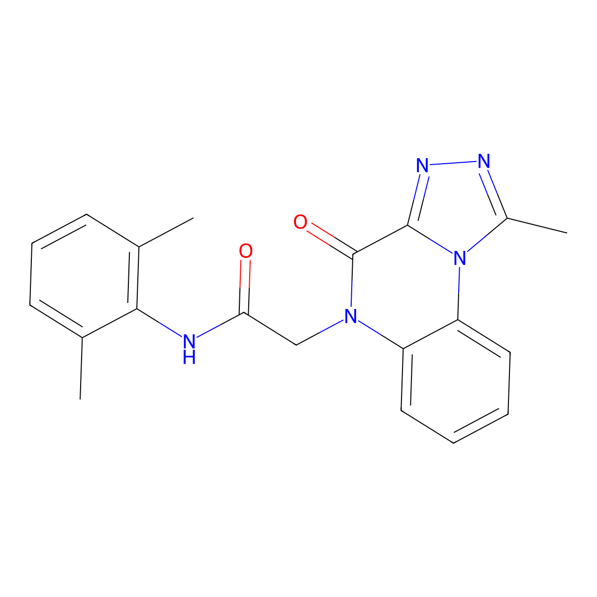 N-(2,6-dimethylphenyl)-2-(1-methyl-4-oxo-[1,2,4]triazolo[4,3-a]quinoxalin-5(4H)-yl)acetamide molecular structure, CAS 1359205-07-4