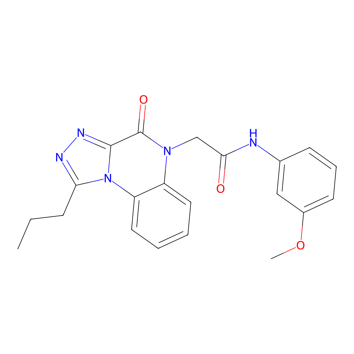 N-(3-methoxyphenyl)-2-(4-oxo-1-propyl-[1,2,4]triazolo[4,3-a]quinoxalin-5(4H)-yl)acetamide molecular structure, CAS 1359205-41-6