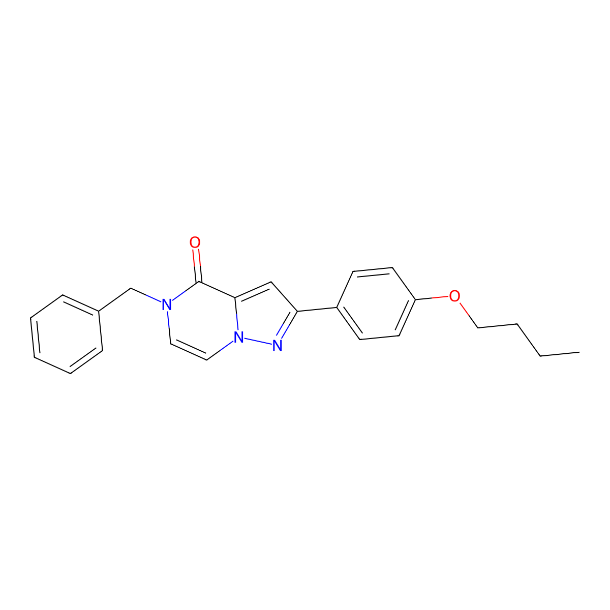 5-benzyl-2-(4-butoxyphenyl)pyrazolo[1,5-a]pyrazin-4(5H)-one molecular structure, CAS 1359207-38-7