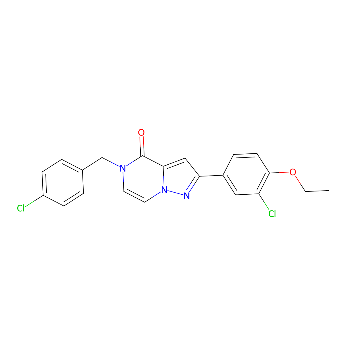 2-(3-chloro-4-ethoxyphenyl)-5-(4-chlorobenzyl)pyrazolo[1,5-a]pyrazin-4(5H)-one molecular structure, CAS 1359215-27-2