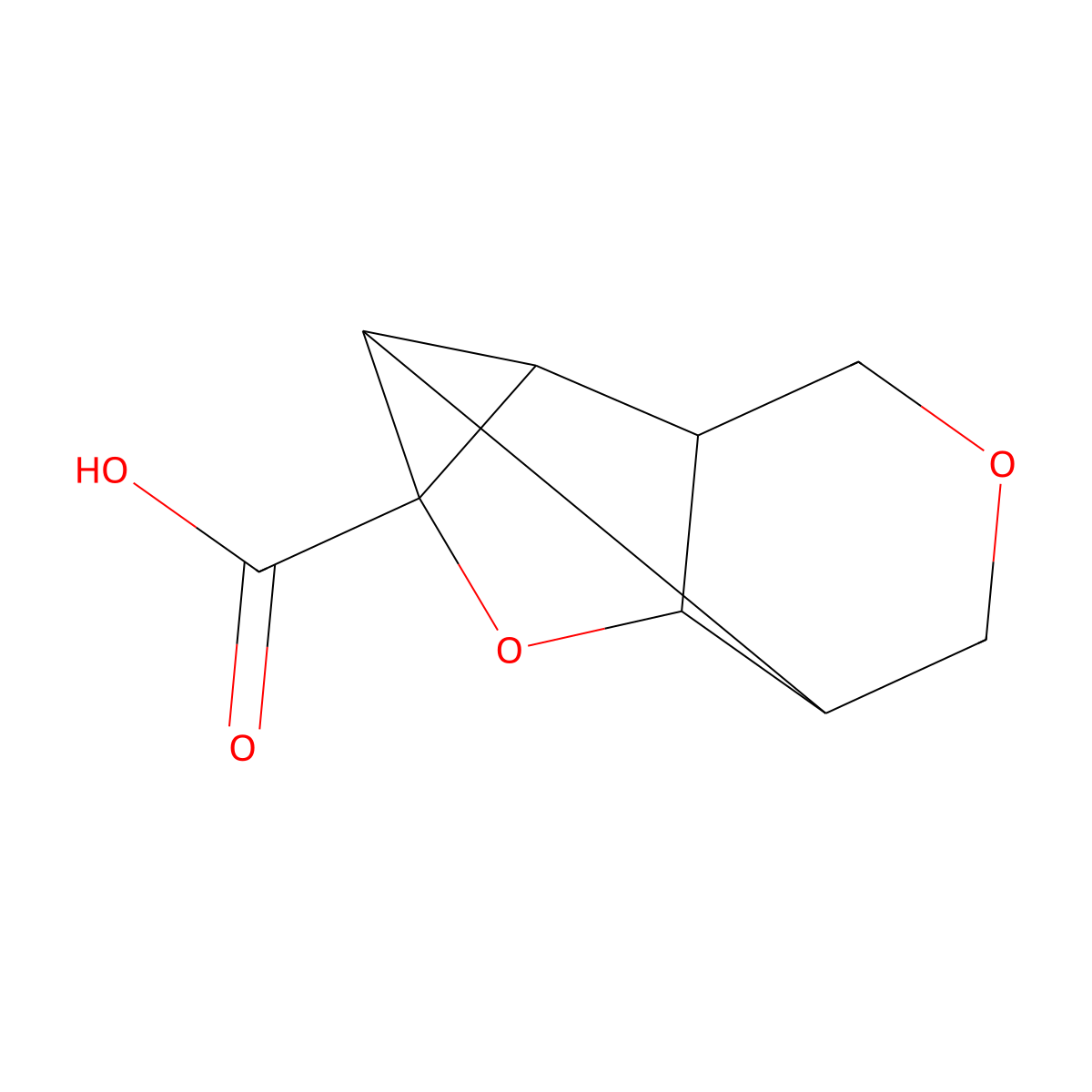 5,9-Dioxatetracyclo[4.4.0.0^{2,4}.0^{3,7}]decane-4-carboxylic acid molecular structure, CAS 135922-85-9
