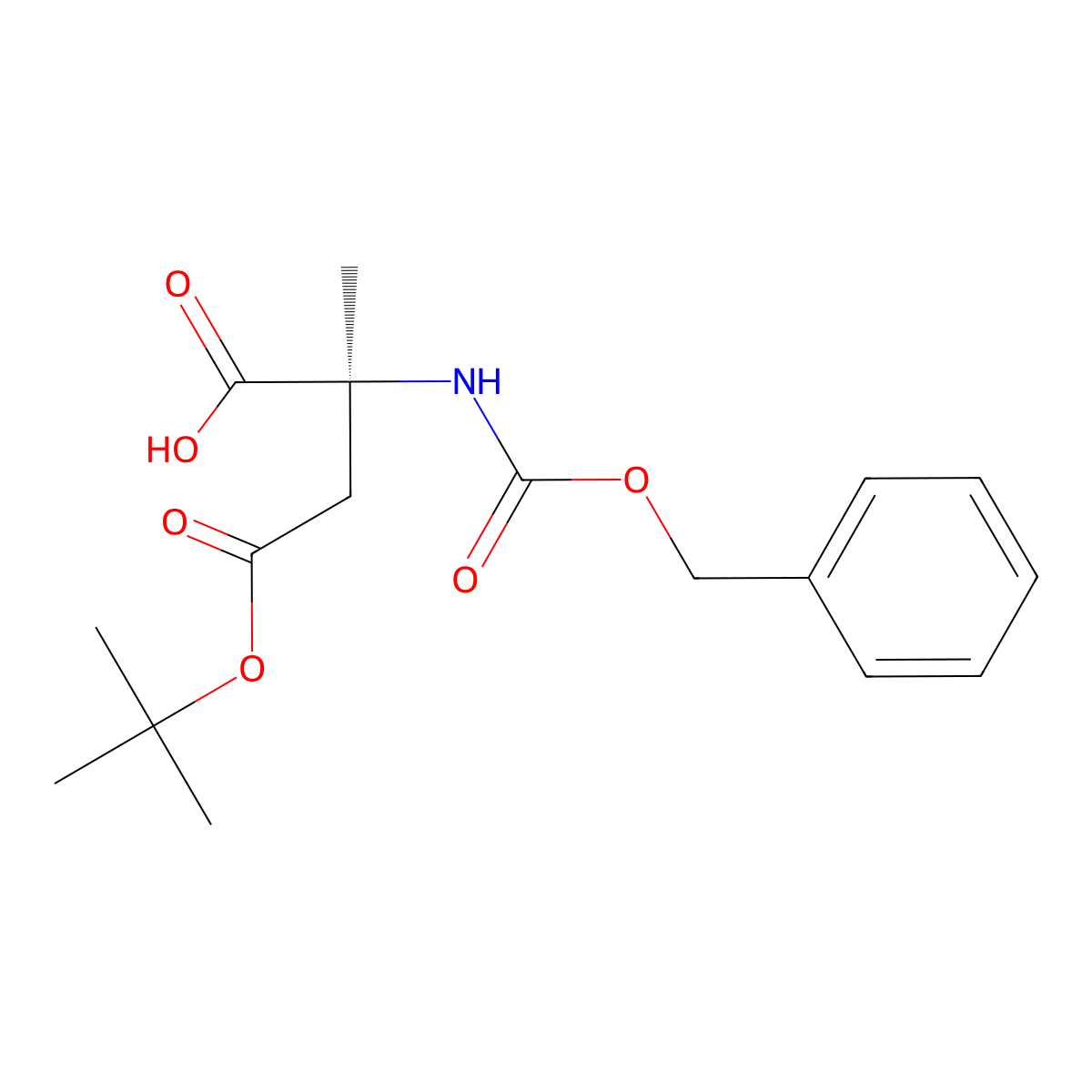 (S)-2-(((Benzyloxy)carbonyl)amino)-4-(tert-butoxy)-2-methyl-4-oxobutanoic acid molecular structure, CAS 135923-94-3