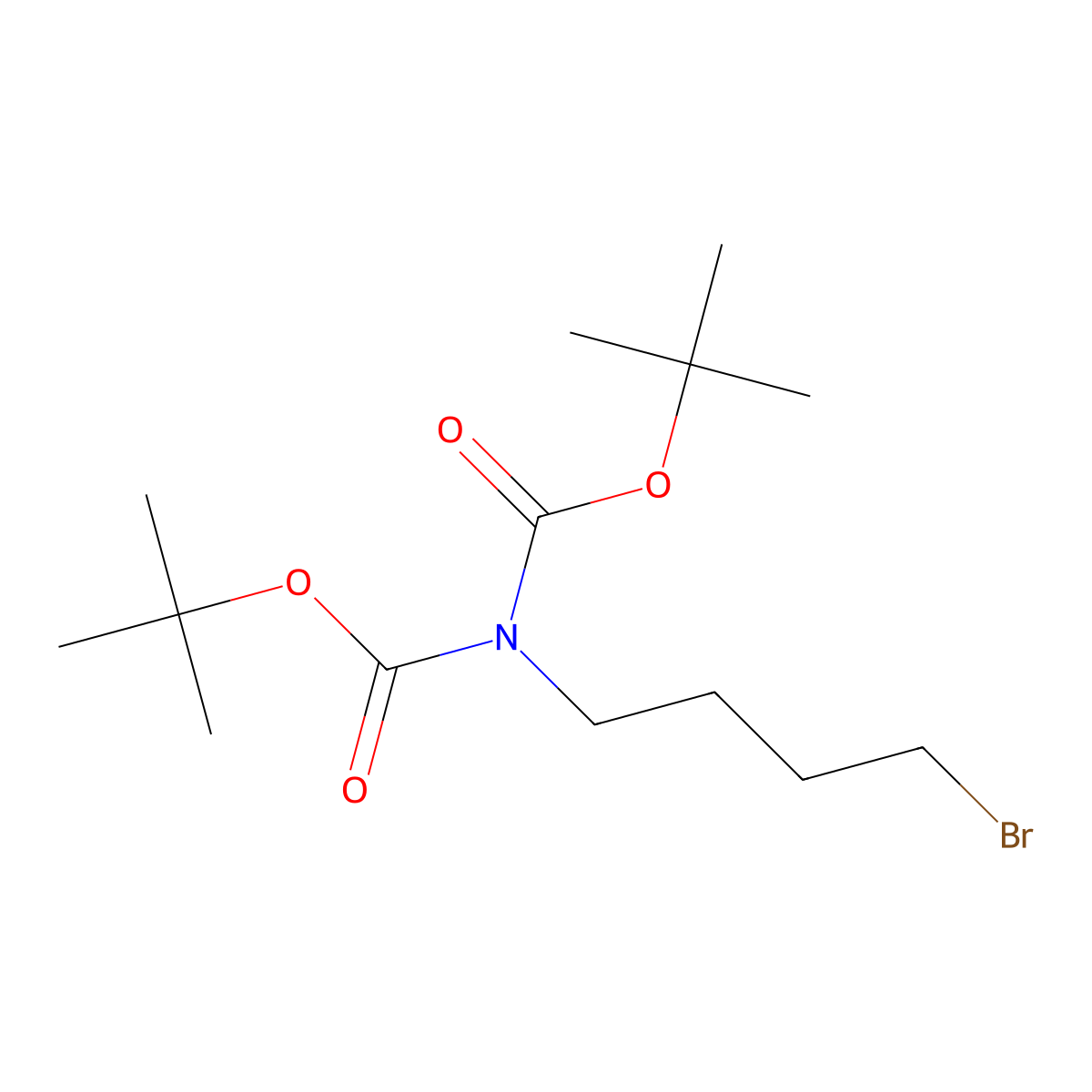 Di-tert-butyl (4-bromobutyl)imidodicarbonate molecular structure, CAS 135924-07-1