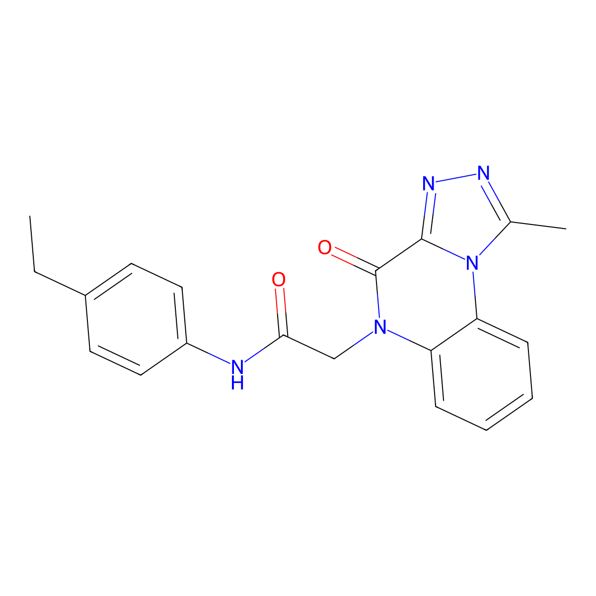 N-(4-ethylphenyl)-2-(1-methyl-4-oxo-[1,2,4]triazolo[4,3-a]quinoxalin-5(4H)-yl)acetamide molecular structure, CAS 1359319-42-8