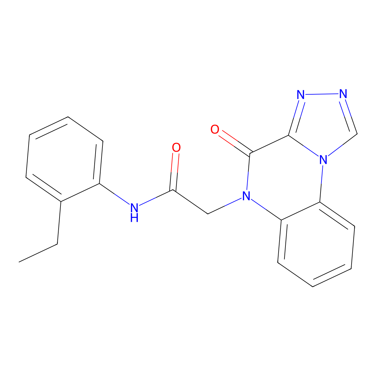N-(2-ethylphenyl)-2-(4-oxo-[1,2,4]triazolo[4,3-a]quinoxalin-5(4H)-yl)acetamide molecular structure, CAS 1359319-51-9
