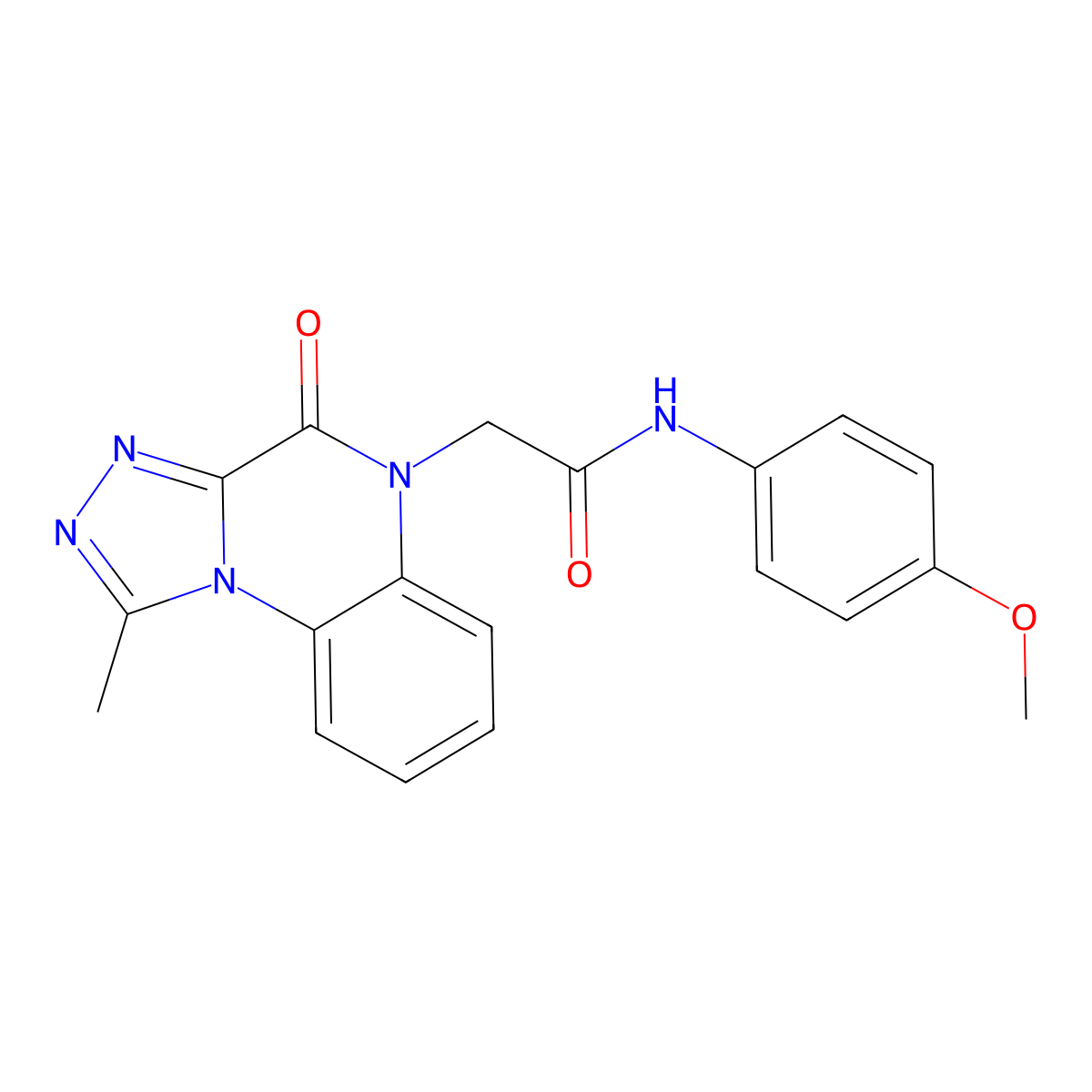 N-(4-methoxyphenyl)-2-(1-methyl-4-oxo-[1,2,4]triazolo[4,3-a]quinoxalin-5(4H)-yl)acetamide molecular structure, CAS 1359319-60-0