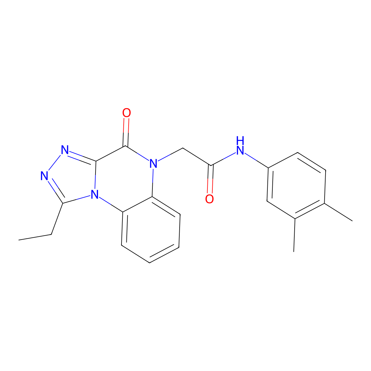 N-(3,4-dimethylphenyl)-2-(1-ethyl-4-oxo-[1,2,4]triazolo[4,3-a]quinoxalin-5(4H)-yl)acetamide molecular structure, CAS 1359319-67-7