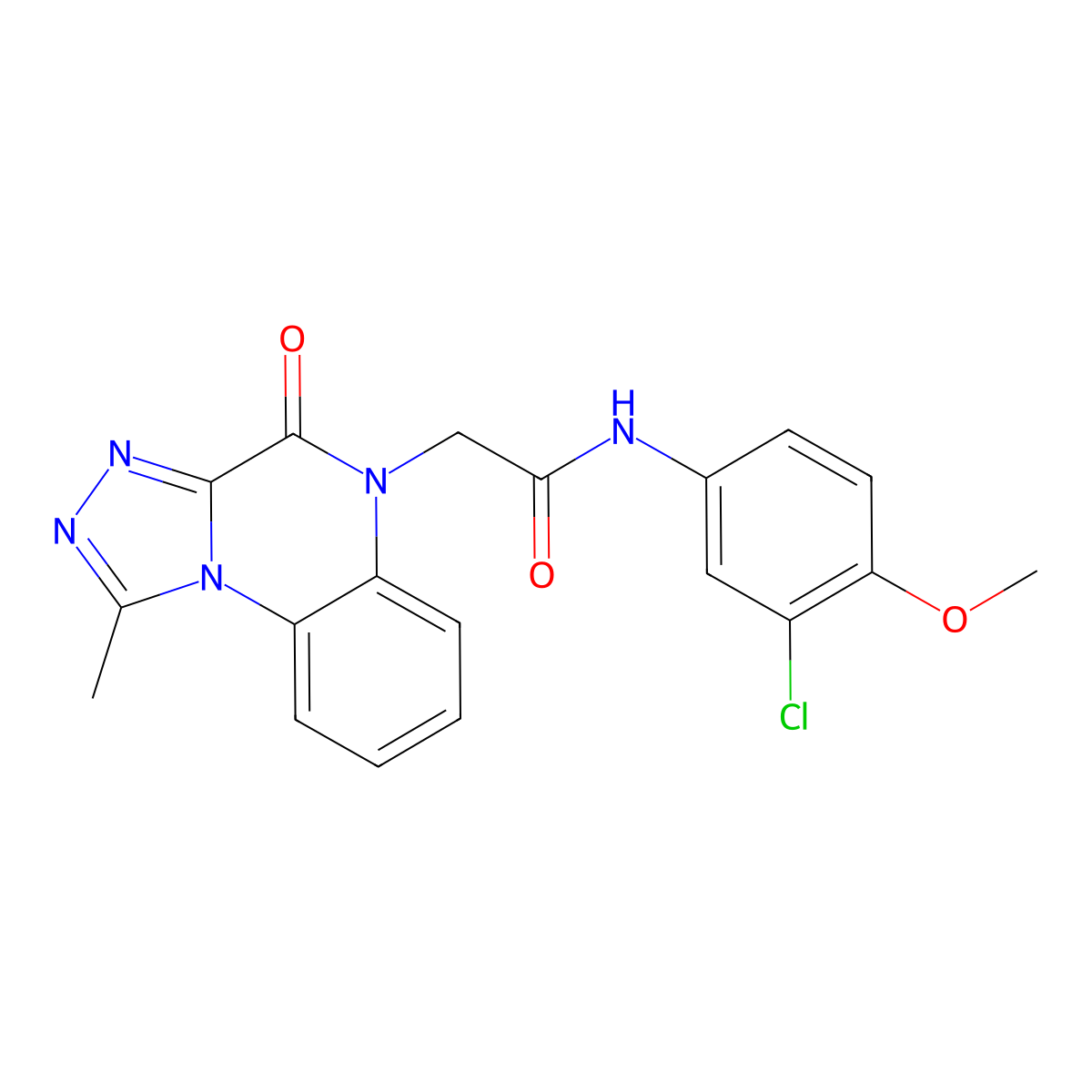 N-(3-chloro-4-methoxyphenyl)-2-(1-methyl-4-oxo-[1,2,4]triazolo[4,3-a]quinoxalin-5(4H)-yl)acetamide molecular structure, CAS 1359319-85-9