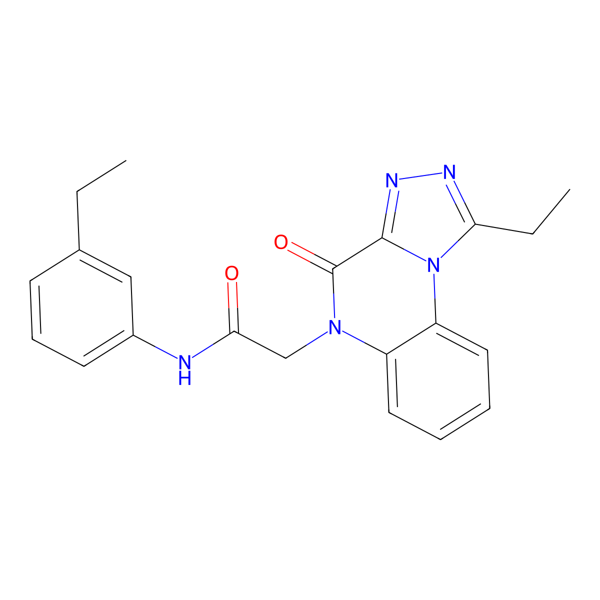 2-{1-ethyl-4-oxo-4H,5H-[1,2,4]triazolo[4,3-a]quinoxalin-5-yl}-N-(3-ethylphenyl)acetamide molecular structure, CAS 1359320-05-0