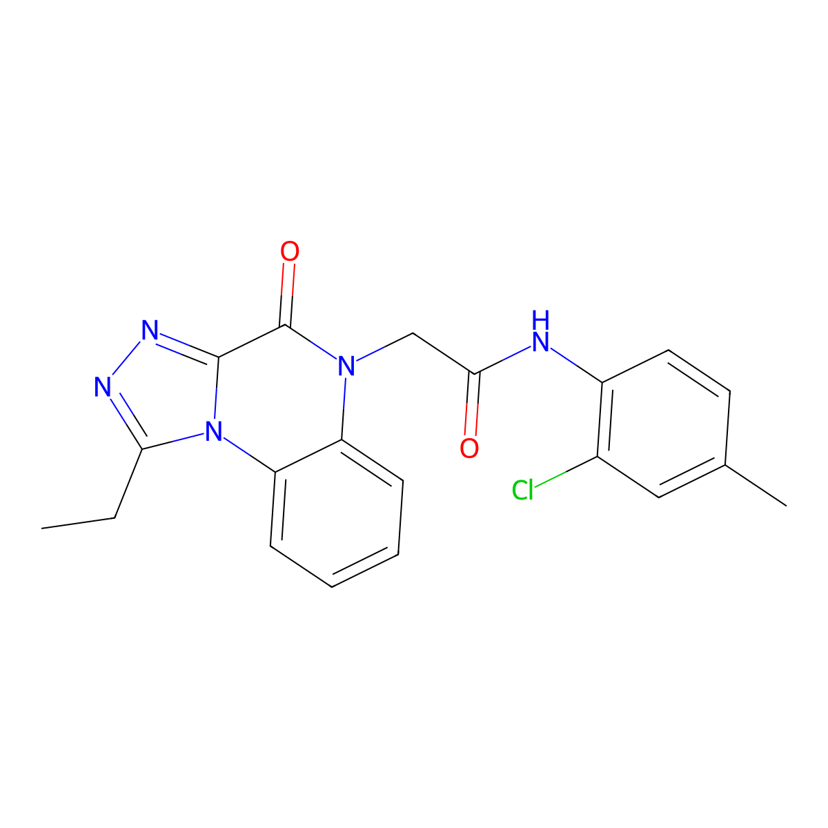 N-(2-chloro-4-methylphenyl)-2-(1-ethyl-4-oxo-[1,2,4]triazolo[4,3-a]quinoxalin-5(4H)-yl)acetamide molecular structure, CAS 1359320-23-2