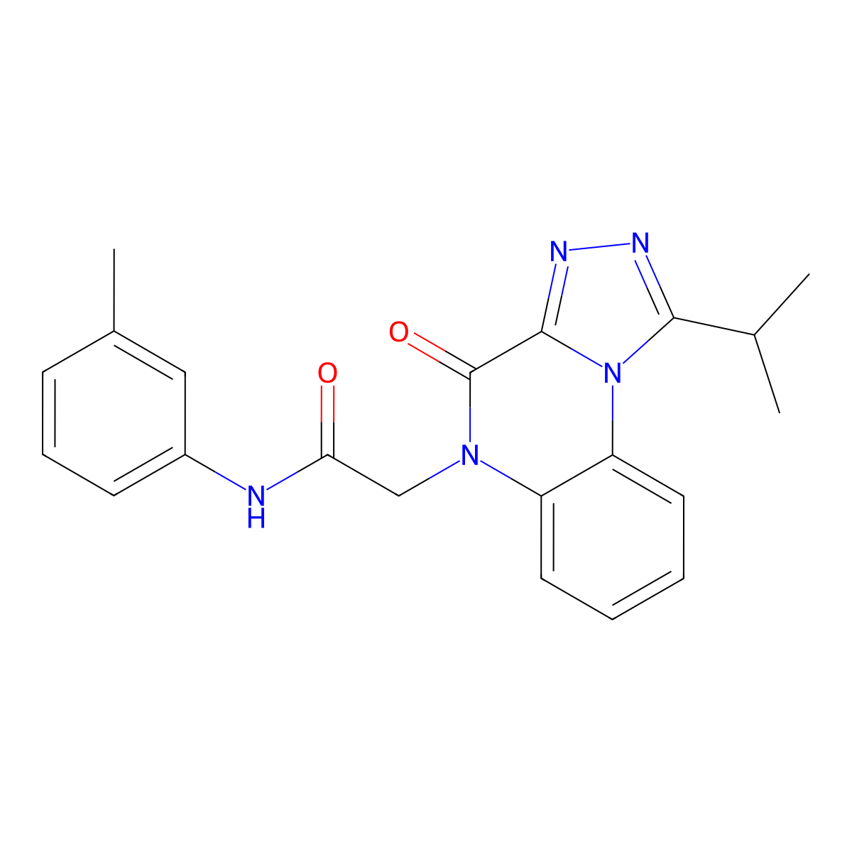 2-(1-isopropyl-4-oxo-[1,2,4]triazolo[4,3-a]quinoxalin-5(4H)-yl)-N-(m-tolyl)acetamide molecular structure, CAS 1359320-74-3