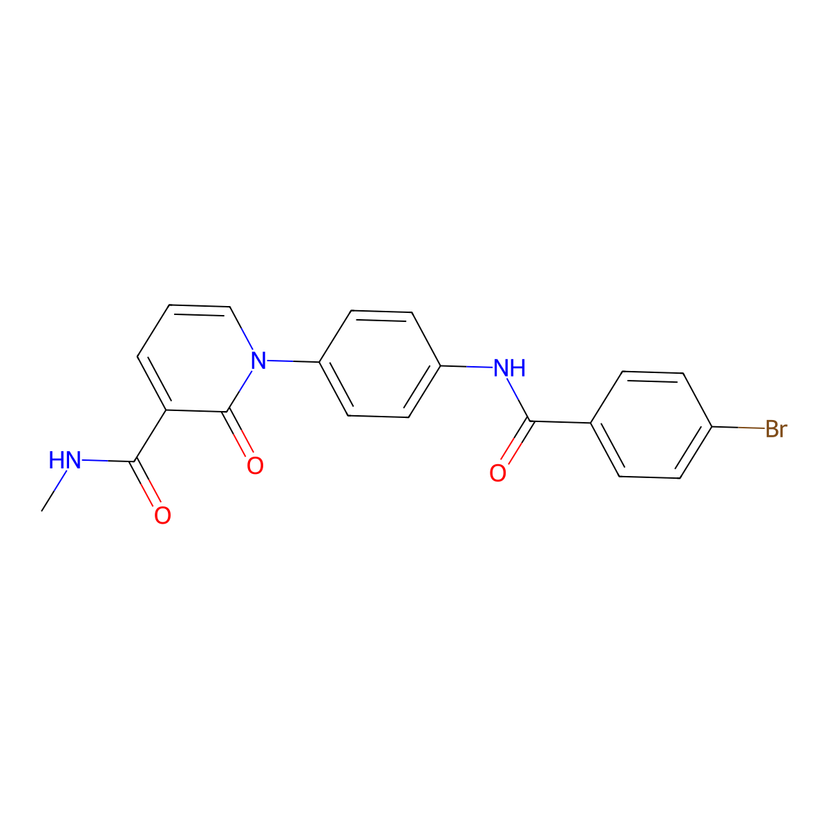 1-[4-(4-Bromobenzamido)phenyl]-N-methyl-2-oxo-1,2-dihydropyridine-3-carboxamide molecular structure, CAS 1359362-31-4