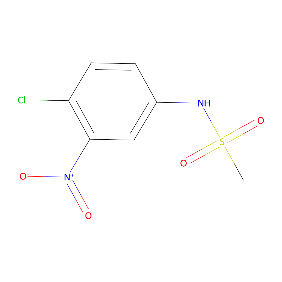 N-(4-chloro-3-nitrophenyl)methanesulfonamide molecular structure, CAS 135937-15-4