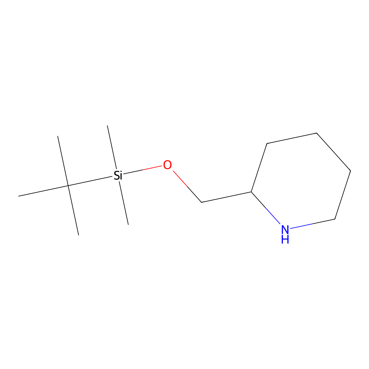 2-{[(Tert-butyldimethylsilyl)oxy]methyl}piperidine molecular structure, CAS 135938-63-5