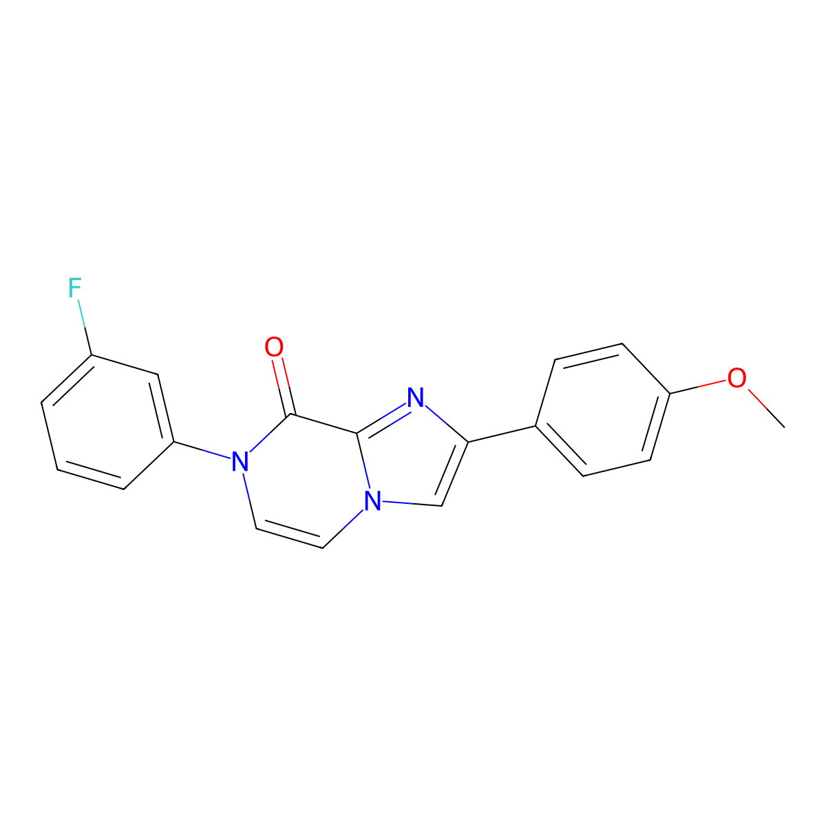 7-(3-Fluorophenyl)-2-(4-methoxyphenyl)imidazo[1,2-A]pyrazin-8-one molecular structure, CAS 1359385-13-9