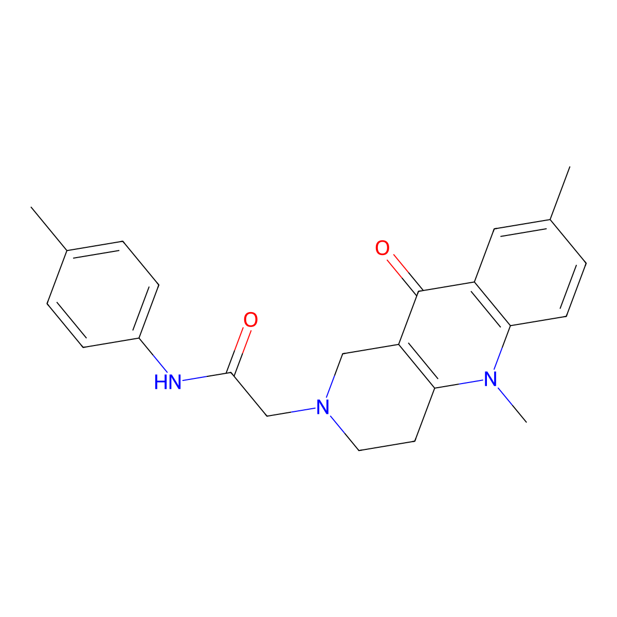 2-{5,8-dimethyl-10-oxo-1H,2H,3H,4H,5H,10H-benzo[b]1,6-naphthyridin-2-yl}-N-(4-methylphenyl)acetamide molecular structure, CAS 1359395-27-9