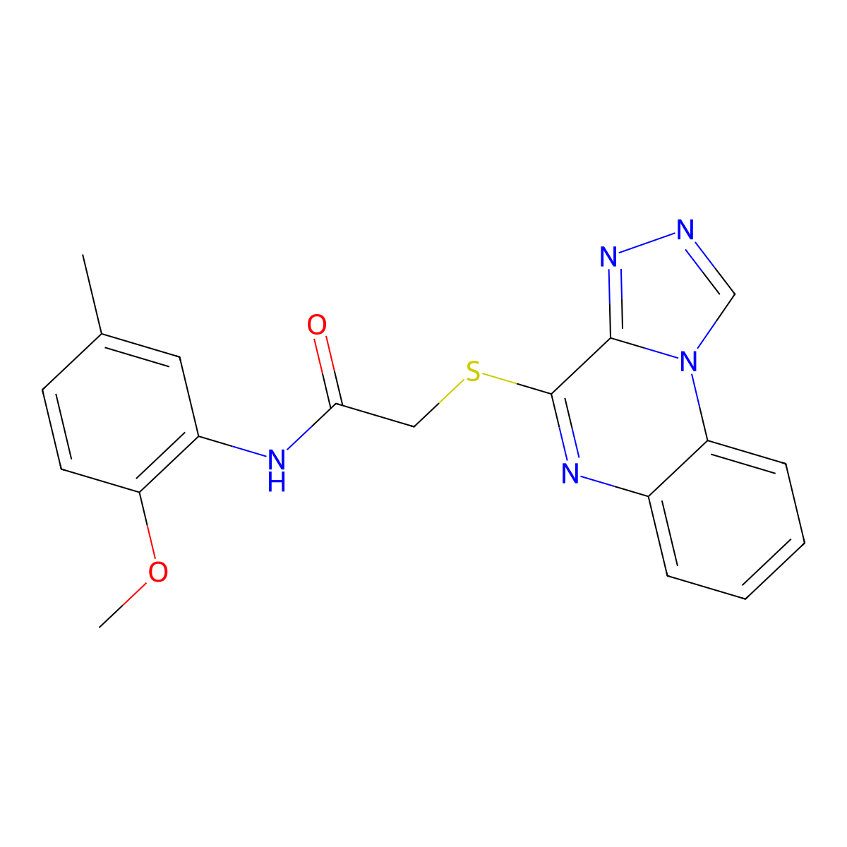N-(2-Methoxy-5-methylphenyl)-2-{[1,2,4]triazolo[4,3-A]quinoxalin-4-ylsulfanyl}acetamide molecular structure, CAS 1359397-35-5