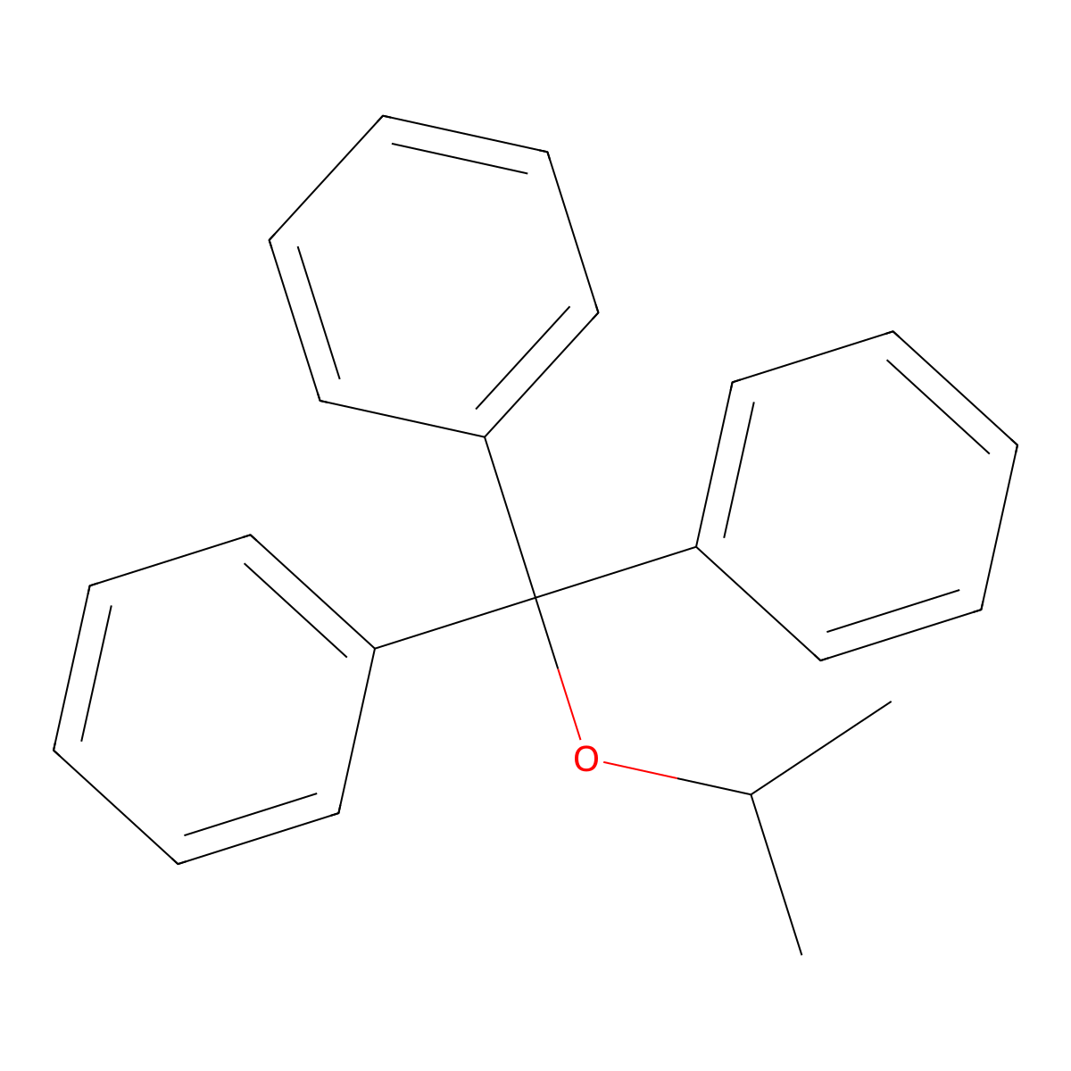 Isopropyl trityl ether molecular structure, CAS 13594-78-0