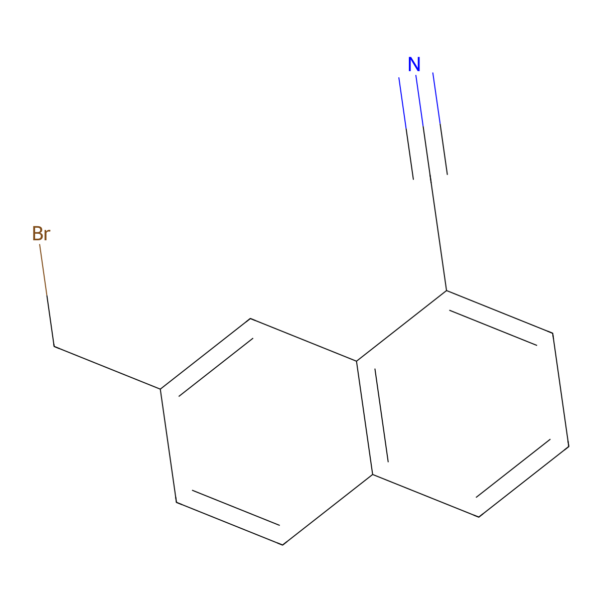 7-(Bromomethyl)-1-naphthonitrile molecular structure, CAS 135942-96-0