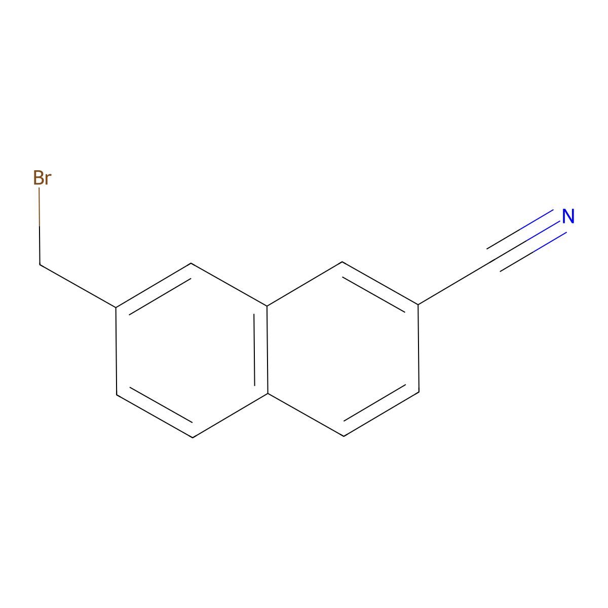 7-(Bromomethyl)-2-naphthonitrile molecular structure, CAS 135942-98-2