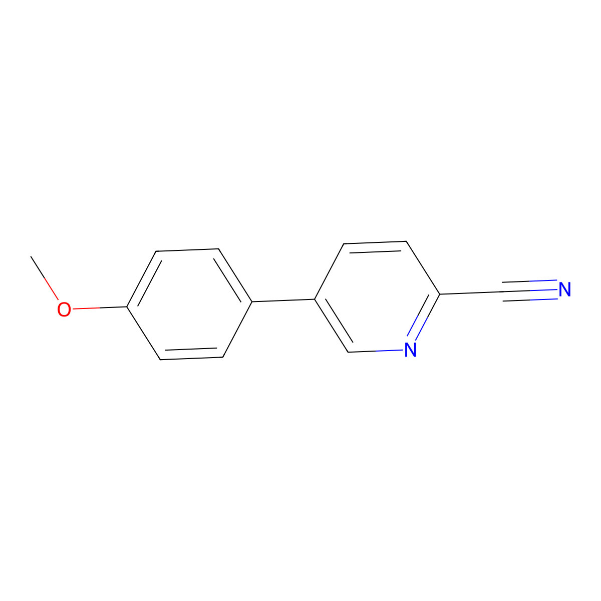 5-(4-Methoxyphenyl)picolinonitrile molecular structure, CAS 135943-40-7