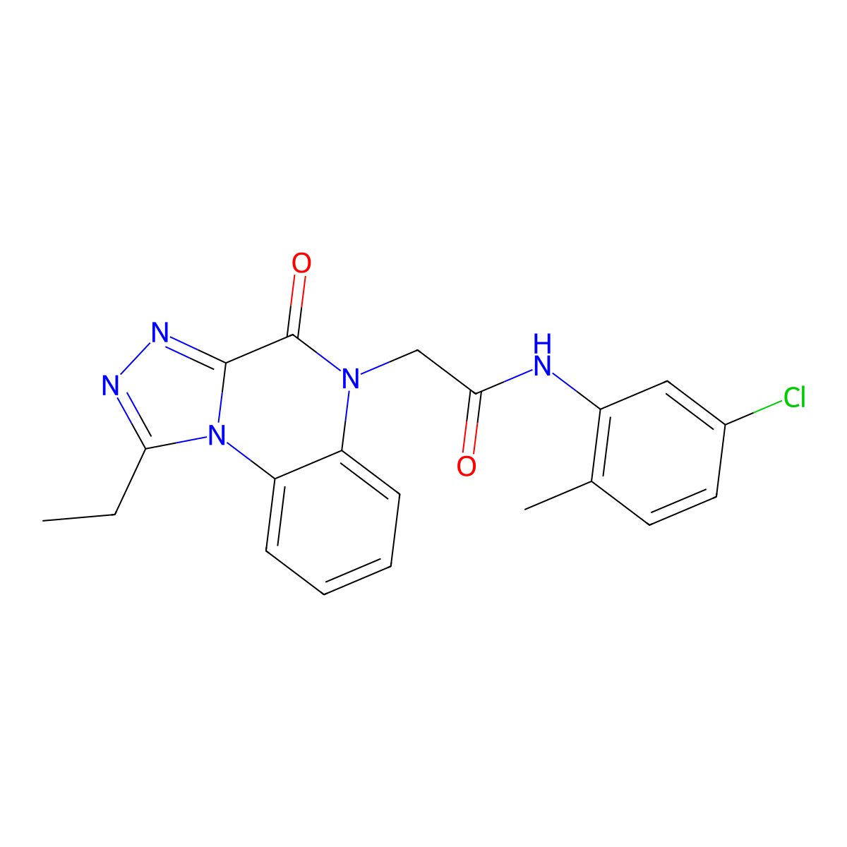 N-(5-chloro-2-methylphenyl)-2-(1-ethyl-4-oxo-[1,2,4]triazolo[4,3-a]quinoxalin-5(4H)-yl)acetamide molecular structure, CAS 1359453-87-4