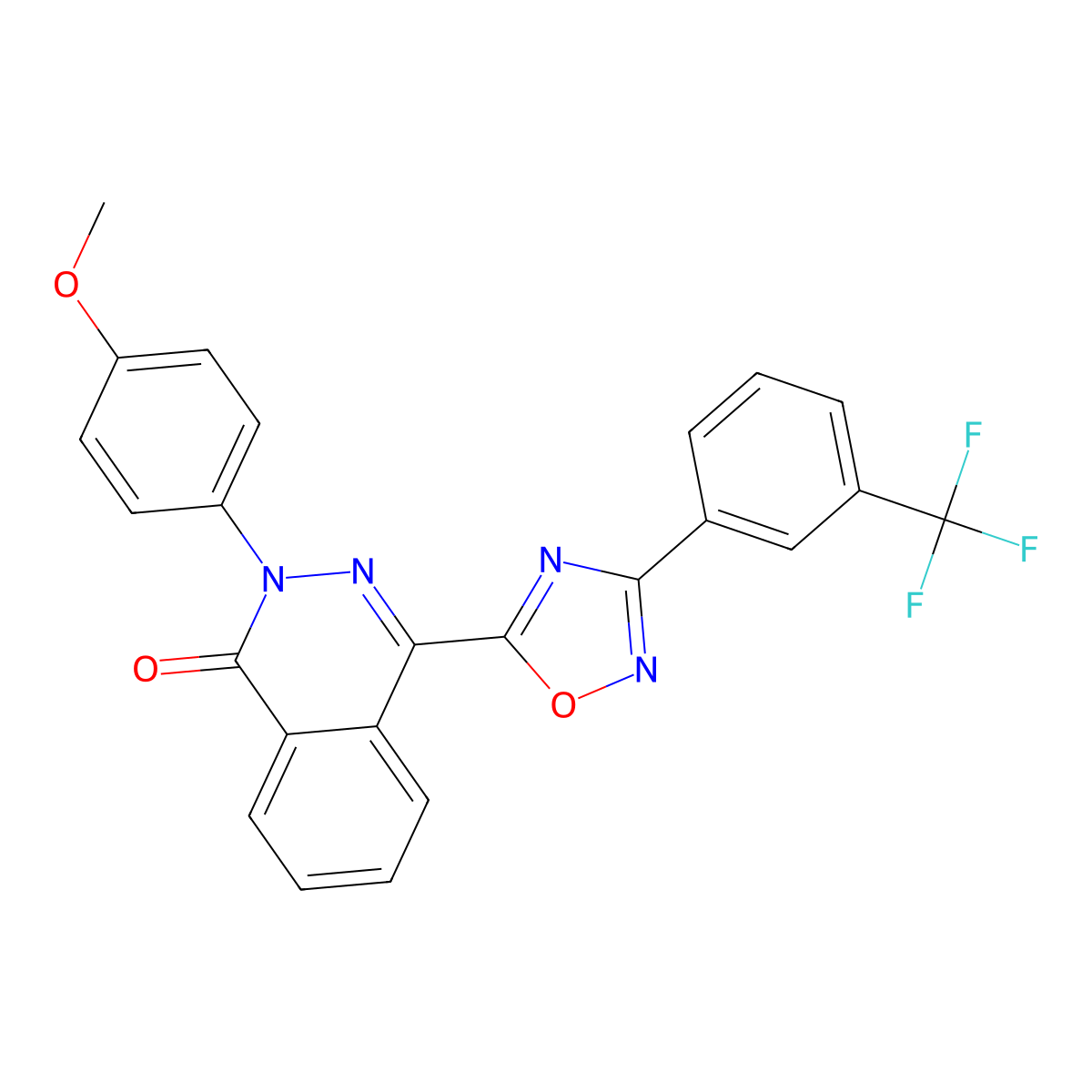 2-(4-methoxyphenyl)-4-{3-[3-(trifluoromethyl)phenyl]-1,2,4-oxadiazol-5-yl}phthalazin-1(2H)-one molecular structure, CAS 1359475-30-1