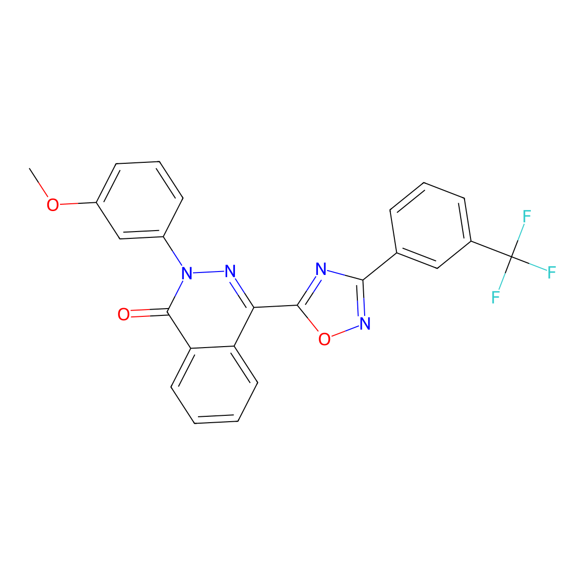 2-(3-methoxyphenyl)-4-(3-(3-(trifluoromethyl)phenyl)-1,2,4-oxadiazol-5-yl)phthalazin-1(2H)-one molecular structure, CAS 1359475-47-0