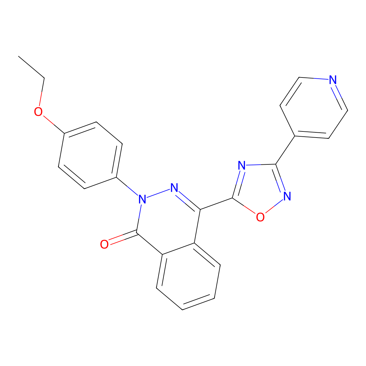 2-(4-ethoxyphenyl)-4-(3-(pyridin-4-yl)-1,2,4-oxadiazol-5-yl)phthalazin-1(2H)-one molecular structure, CAS 1359475-56-1