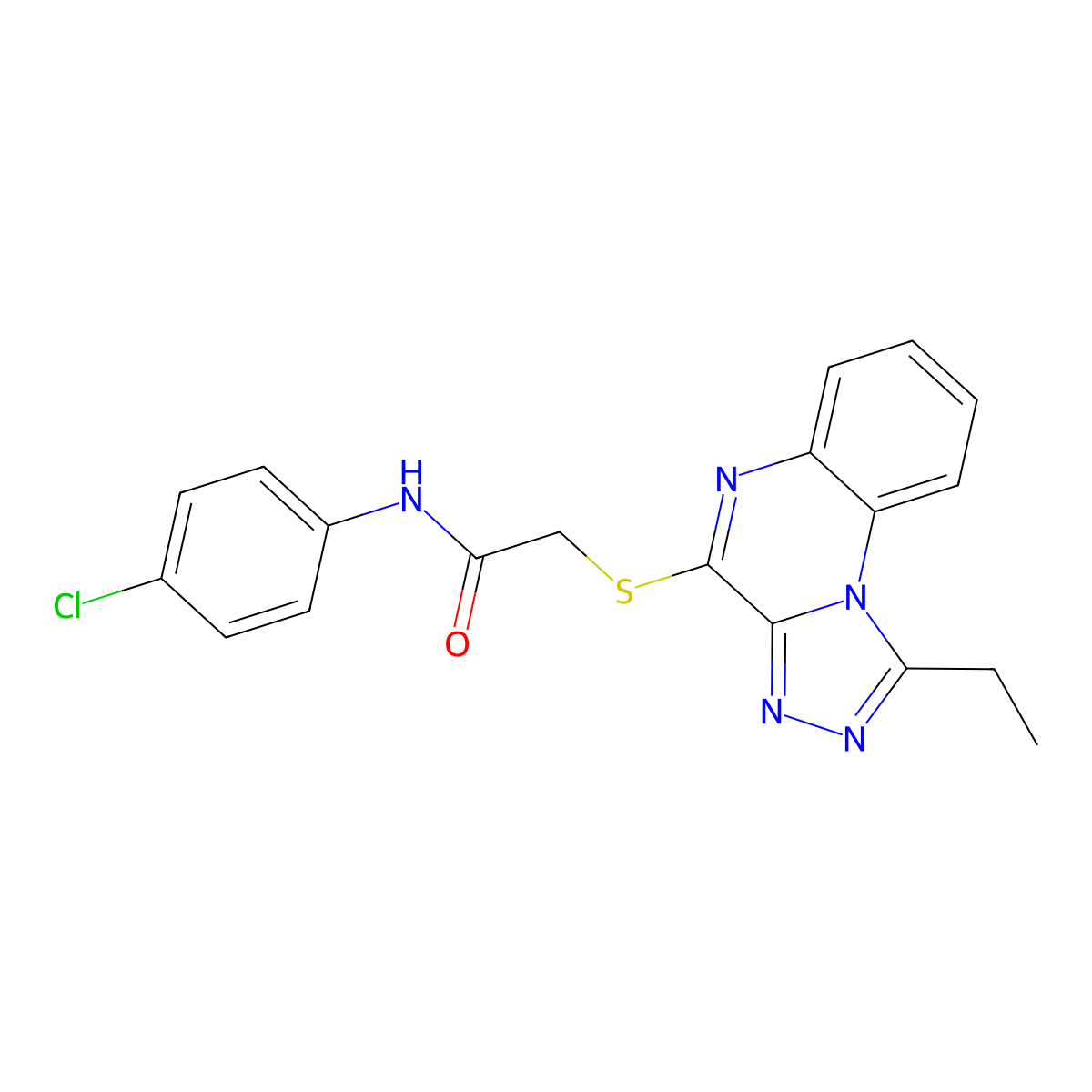 N-(4-Chlorophenyl)-2-({1-ethyl-[1,2,4]triazolo[4,3-A]quinoxalin-4-YL}sulfanyl)acetamide molecular structure, CAS 1359476-37-1