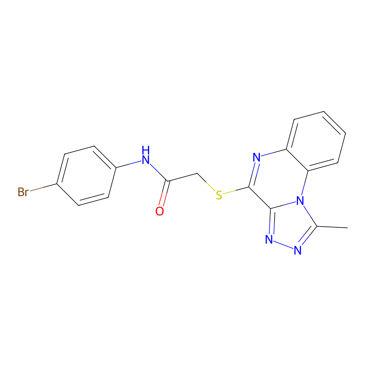 N-(4-Bromophenyl)-2-({1-methyl-[1,2,4]triazolo[4,3-A]quinoxalin-4-YL}sulfanyl)acetamide molecular structure, CAS 1359478-21-9