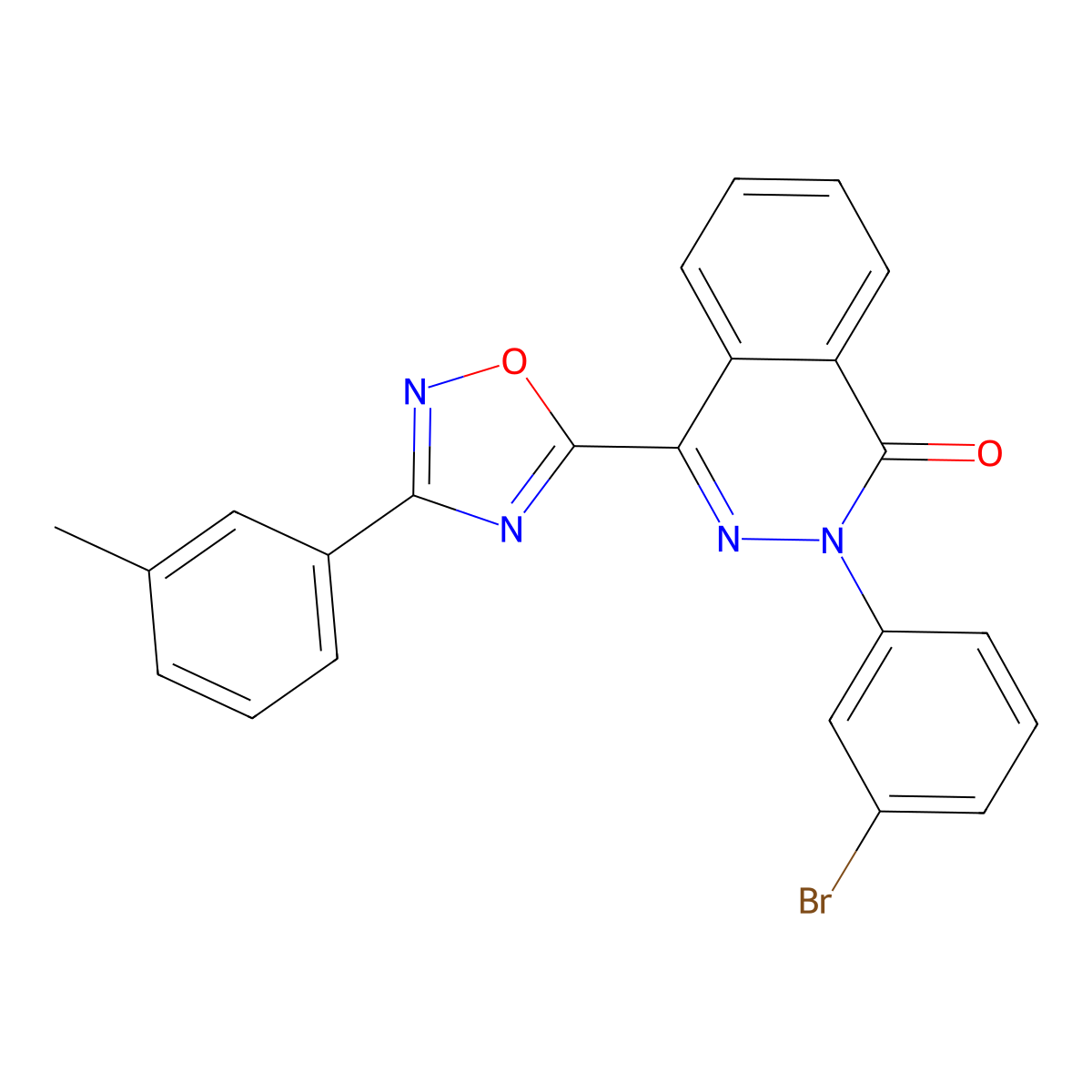 2-(3-bromophenyl)-4-(3-(m-tolyl)-1,2,4-oxadiazol-5-yl)phthalazin-1(2H)-one molecular structure, CAS 1359478-85-5